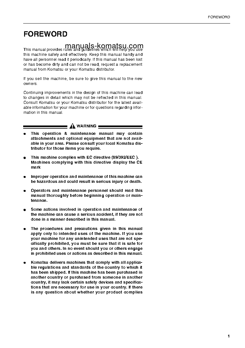 Protected: PC450-6(GBR)-K S/N K32001-K34021 Operation manual (English)