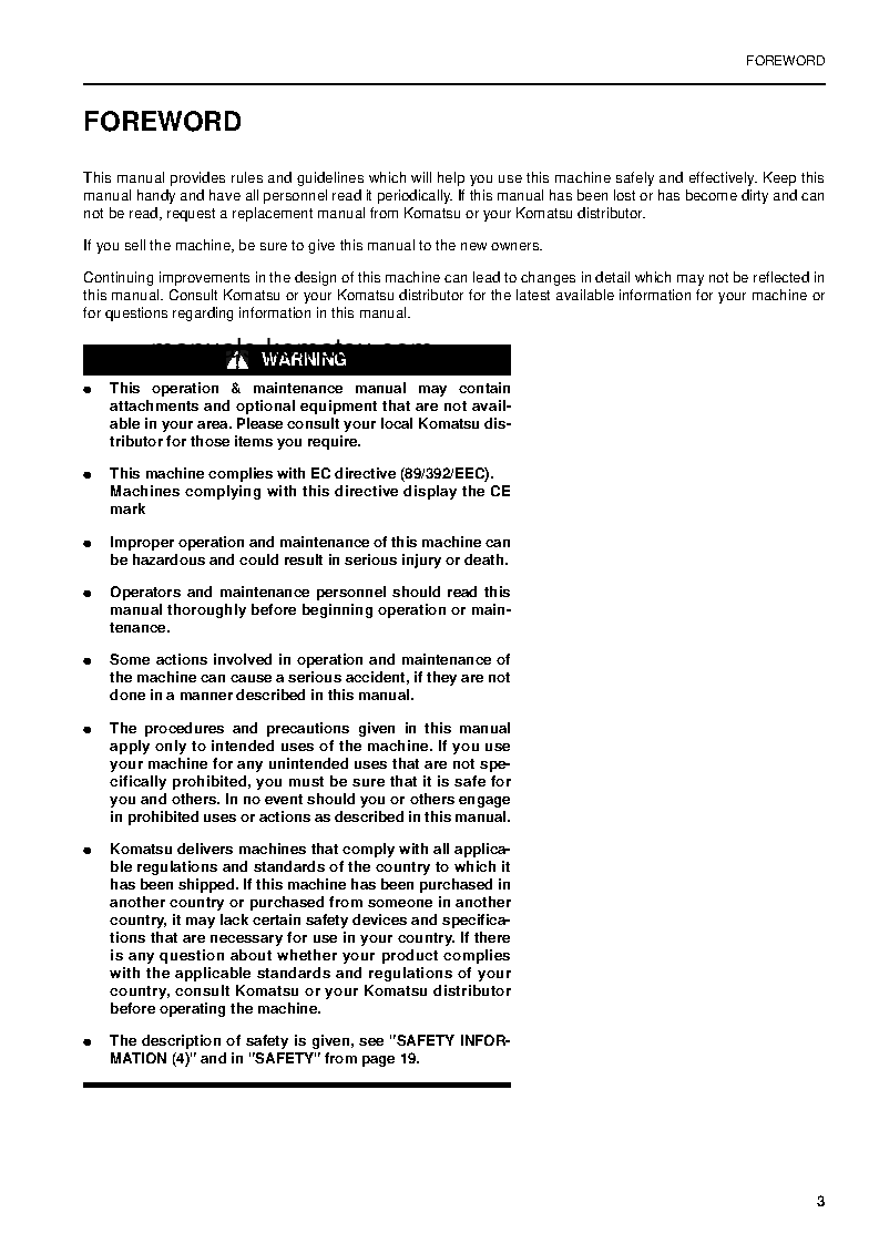 Protected: PW200-7(GBR)-K S/N K40001-K40145 Operation manual (English)