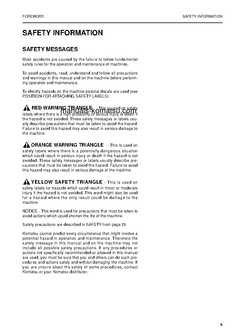 Protected: PW160-7(GBR)-K S/N K40001-UP Operation manual (English)