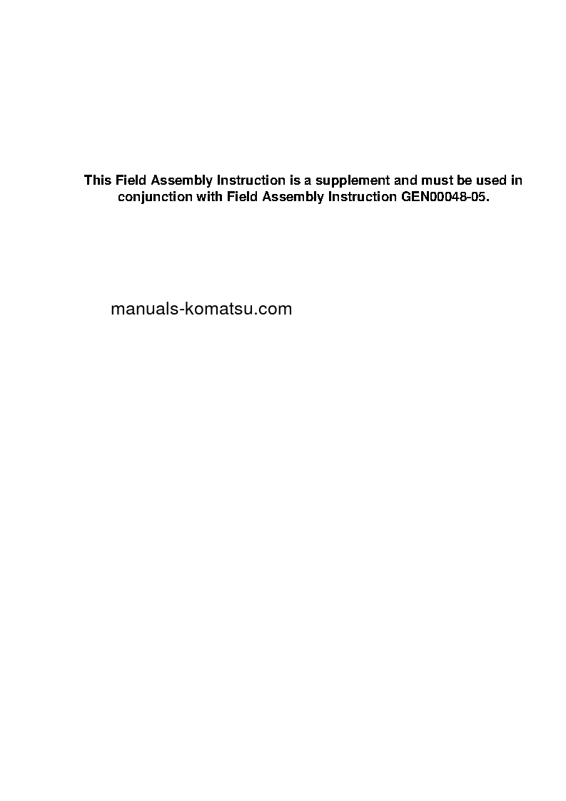 Protected: PC800-8(GBR) S/N K50106-UP Field assembly manual (English)