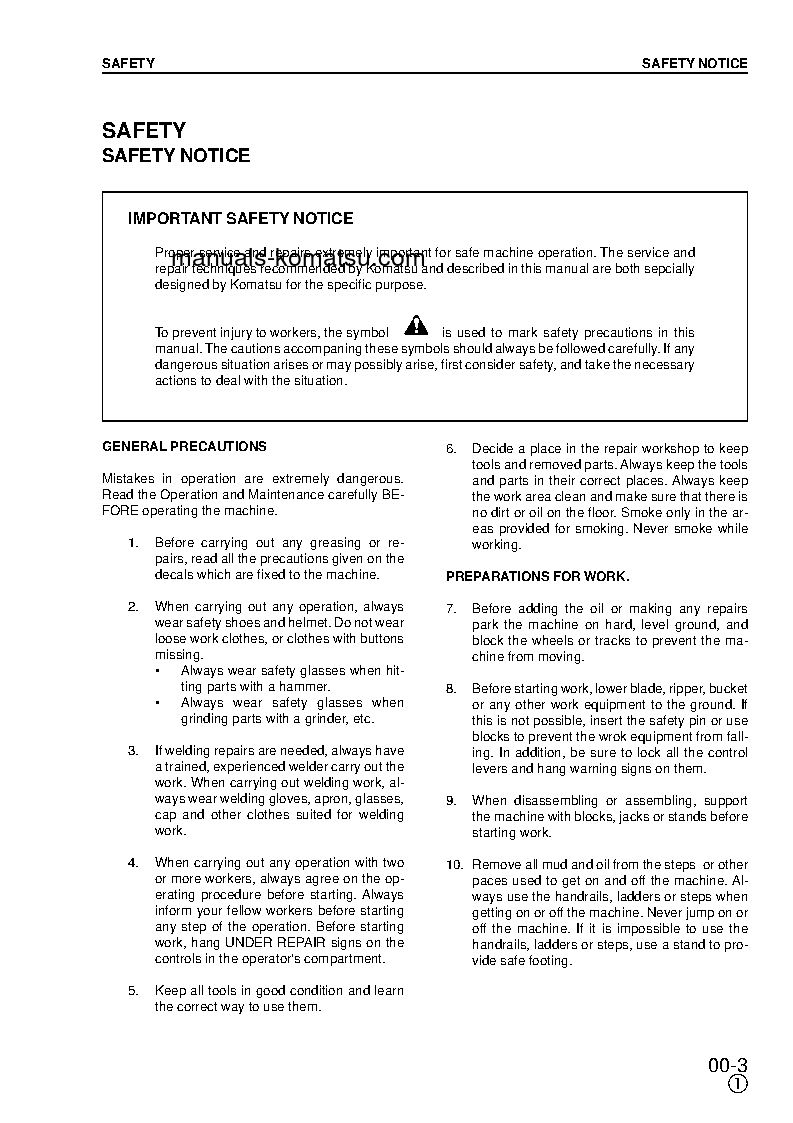 Protected: PW150ES-6(GBR)-K S/N K30001-UP Shop (repair) manual (English)