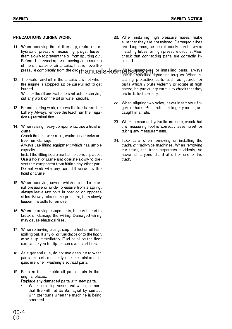 Protected: PW170ES-6(GBR)-K S/N K32001-UP Shop (repair) manual (English)