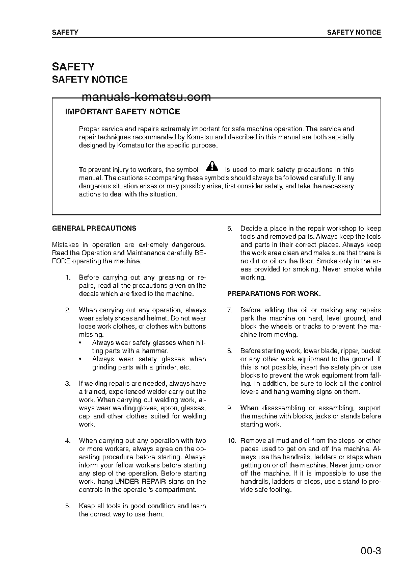 Protected: PC340LC-6(GBR)-K S/N K34001-UP Shop (repair) manual (English)