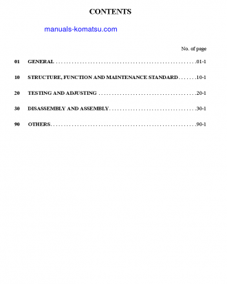 PW220-7(GBR)-K S/N K40001-UP Shop (repair) manual (English)