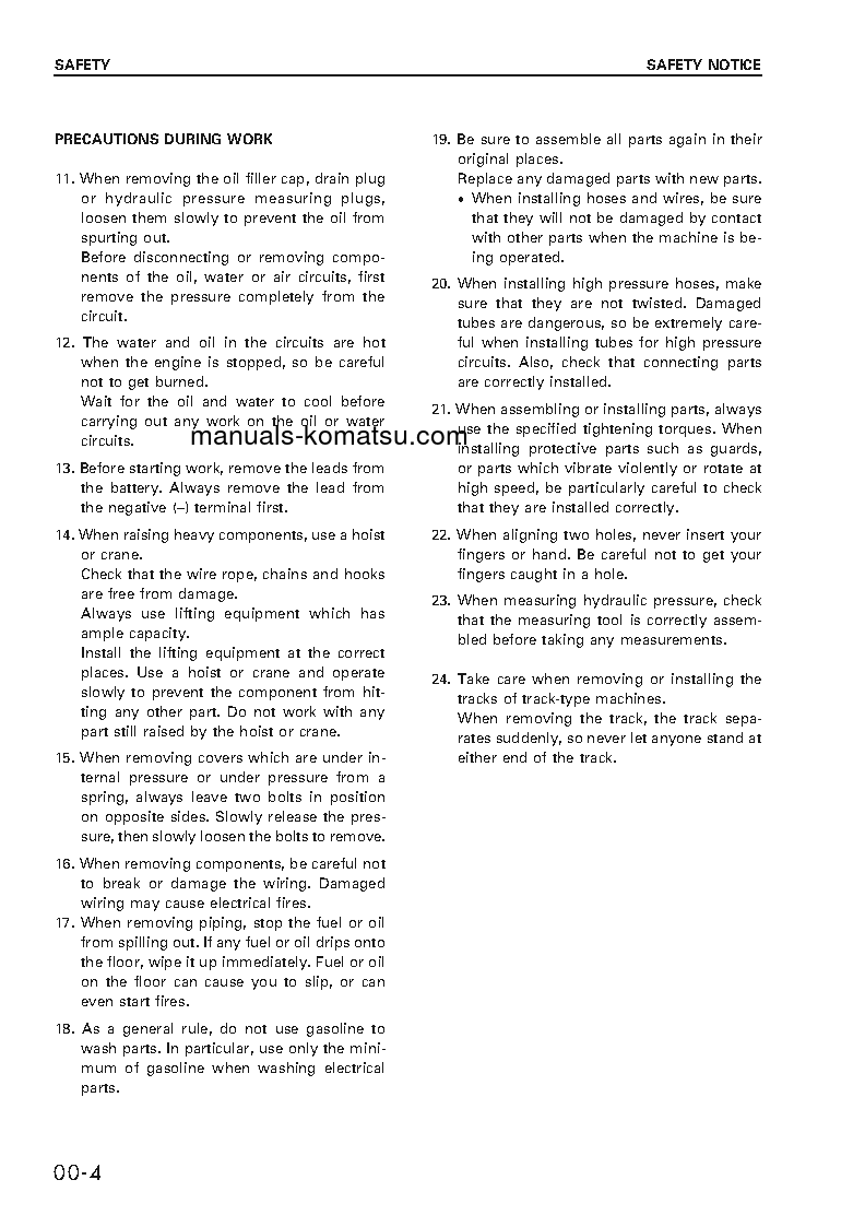 Protected: PC750-6(GBR)-AUTO GREASING S/N K30055-UP Shop (repair) manual (English)