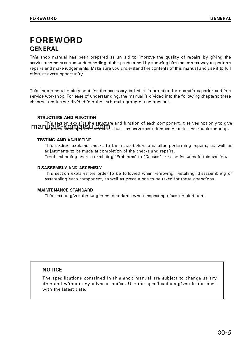 Protected: PC750-6(GBR)-AUTO GREASING S/N K30055-UP Shop (repair) manual (English)