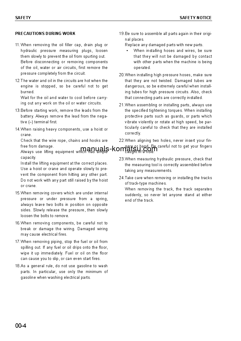 Protected: PC450LC-7(GBR)-K S/N K40001-UP Shop (repair) manual (English)