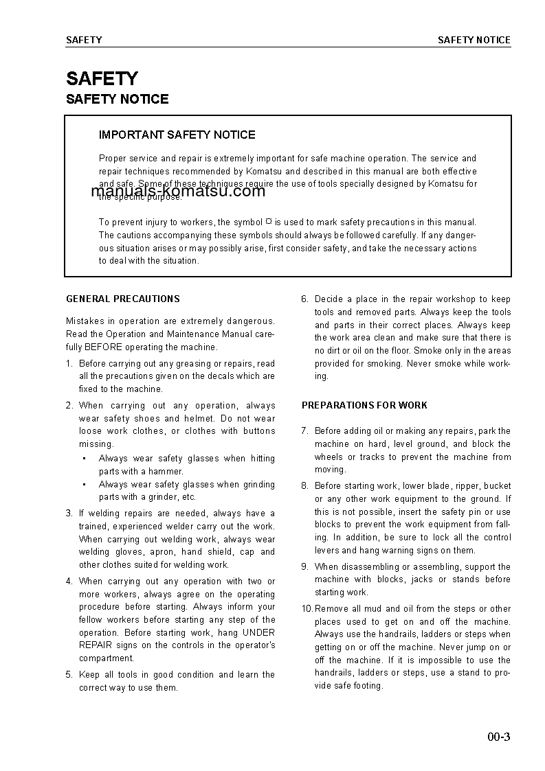 Protected: PC750SE-7(GBR)-K S/N K40001-UP Shop (repair) manual (English)