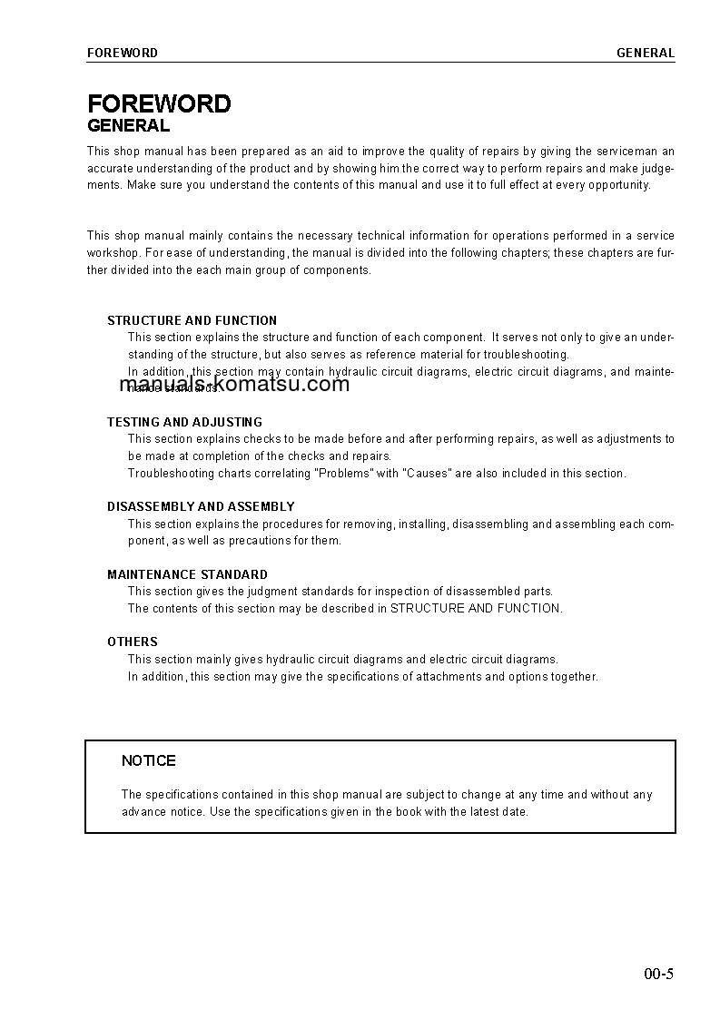 Protected: PC750SE-7(GBR)-K S/N K40001-UP Shop (repair) manual (English)