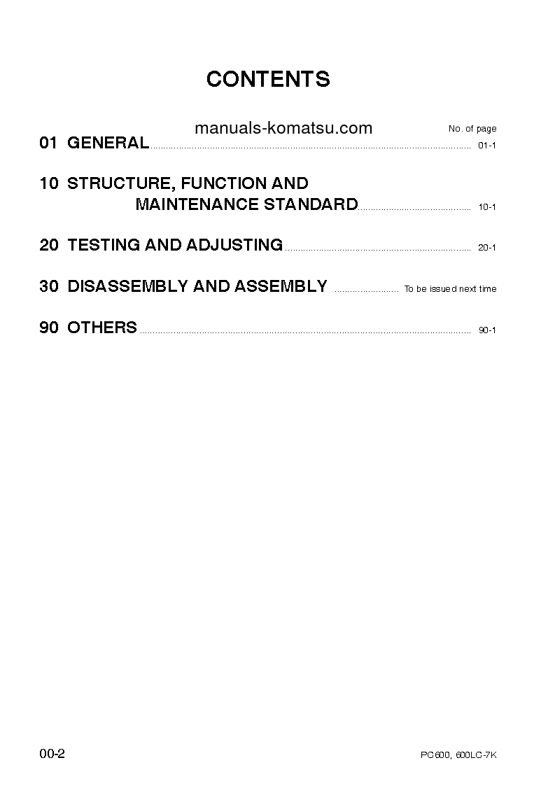 Protected: PC600LC-7(GBR)-K S/N K40001-UP Shop (repair) manual (English)