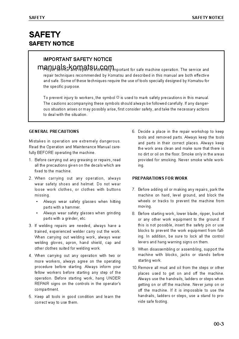 Protected: PC600LC-7(GBR)-K S/N K40001-UP Shop (repair) manual (English)