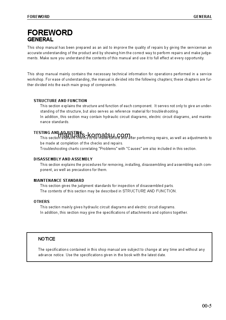 Protected: PC600LC-7(GBR)-K S/N K40001-UP Shop (repair) manual (English)