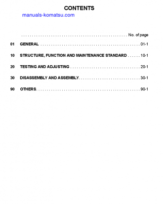 PW180-7(GBR)-K S/N K40001-UP Shop (repair) manual (English)