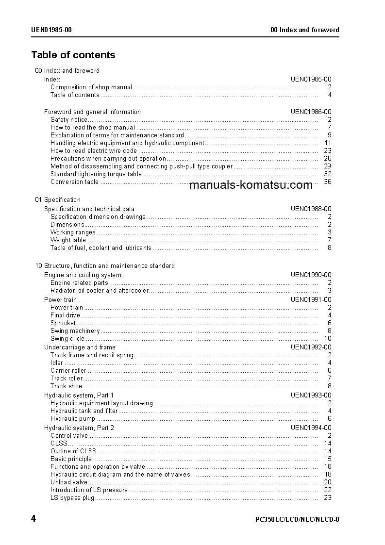Protected: PC350LC-8(GBR) S/N K50001-UP Shop (repair) manual (English)