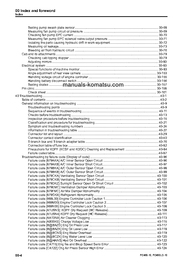 Protected: PC490LC-10(GBR) S/N K60001-UP Shop (repair) manual (English)