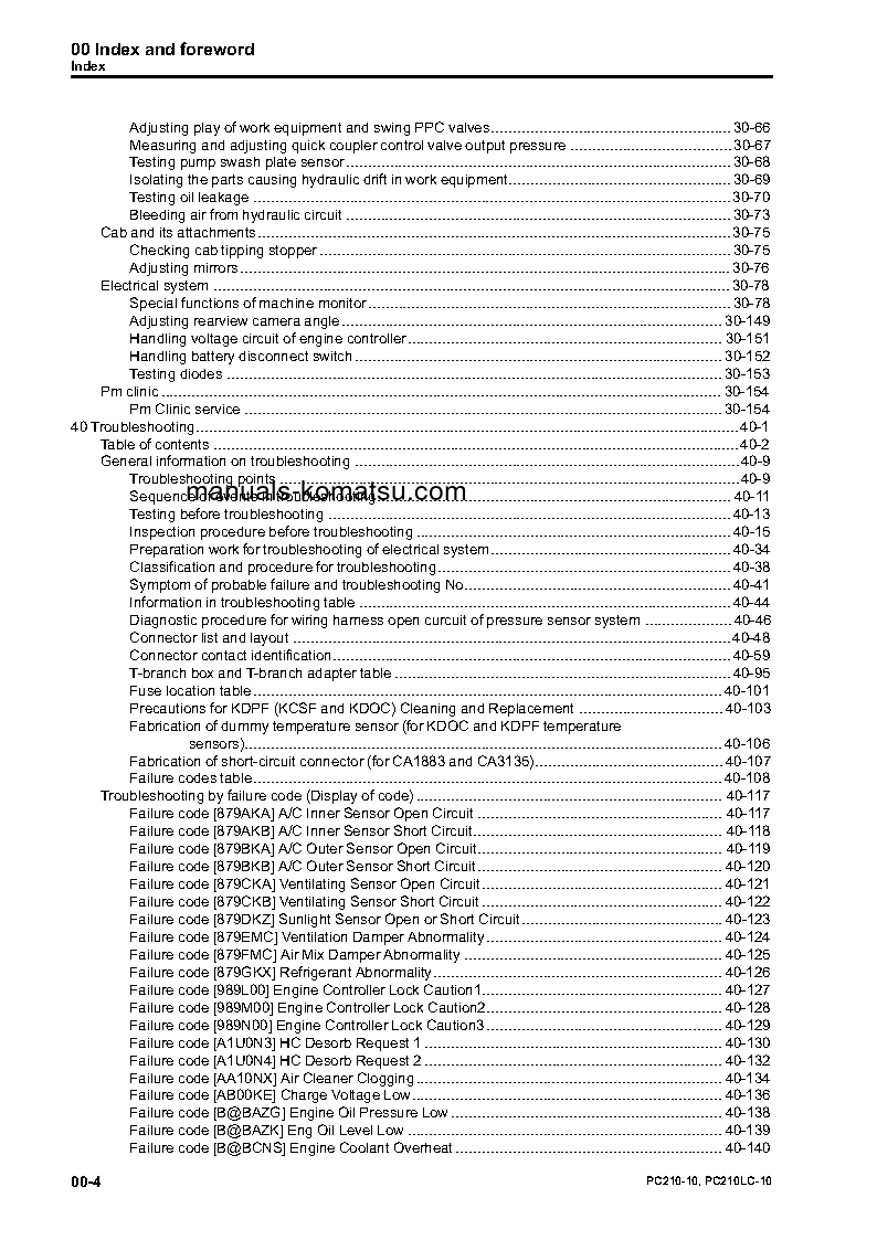 Protected: PC210-10(GBR) S/N 450120-UP Shop (repair) manual (English)