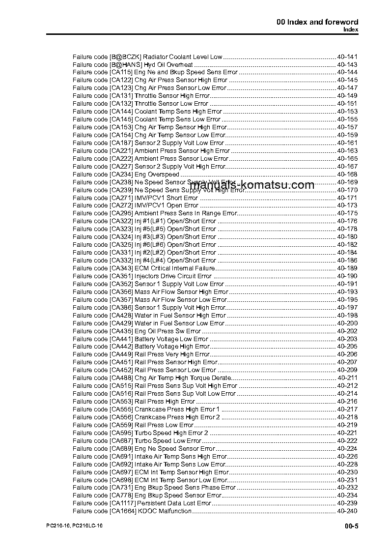 Protected: PC210-10(GBR) S/N 450120-UP Shop (repair) manual (English)