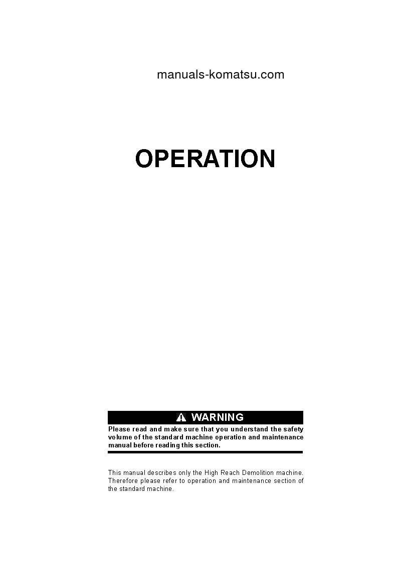 Protected: PC800LC-8(GBR)-HIGH REACH DEMOLITION S/N K50001-UP Operation manual (English)