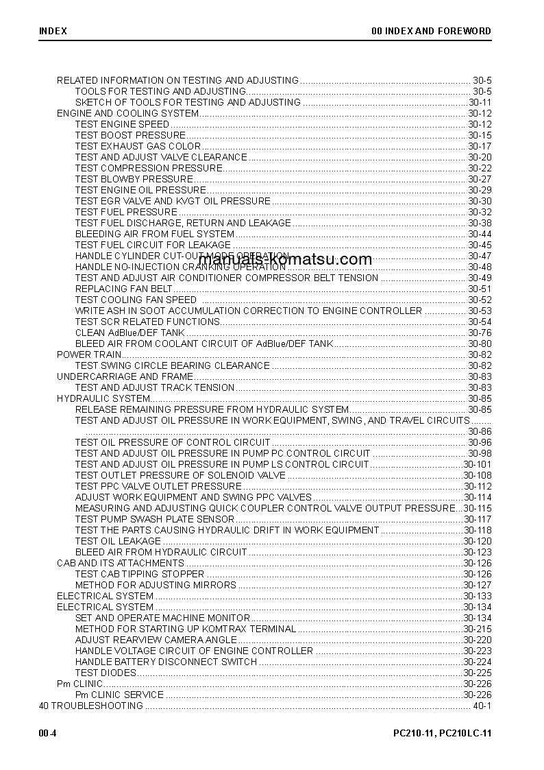 Protected: PC210-11(GBR) S/N 500007-UP Shop (repair) manual (English)