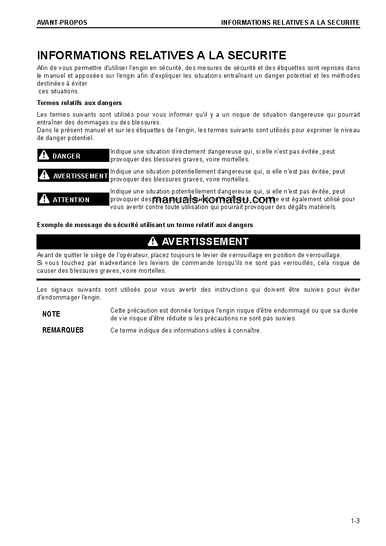 Protected: PC290NLC-10(GBR) S/N K60001-UP Operation manual (French)
