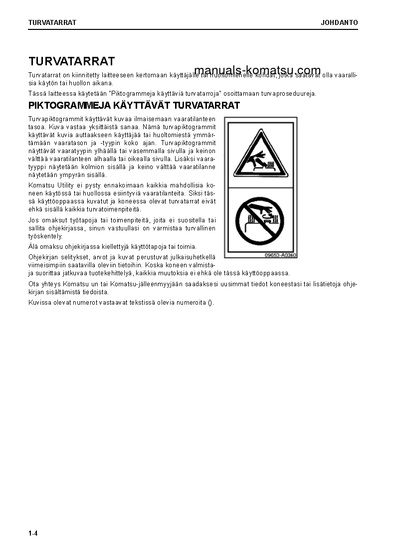 Protected: PC240LC-11(GBR) S/N K70001-UP Operation manual (Finnish)