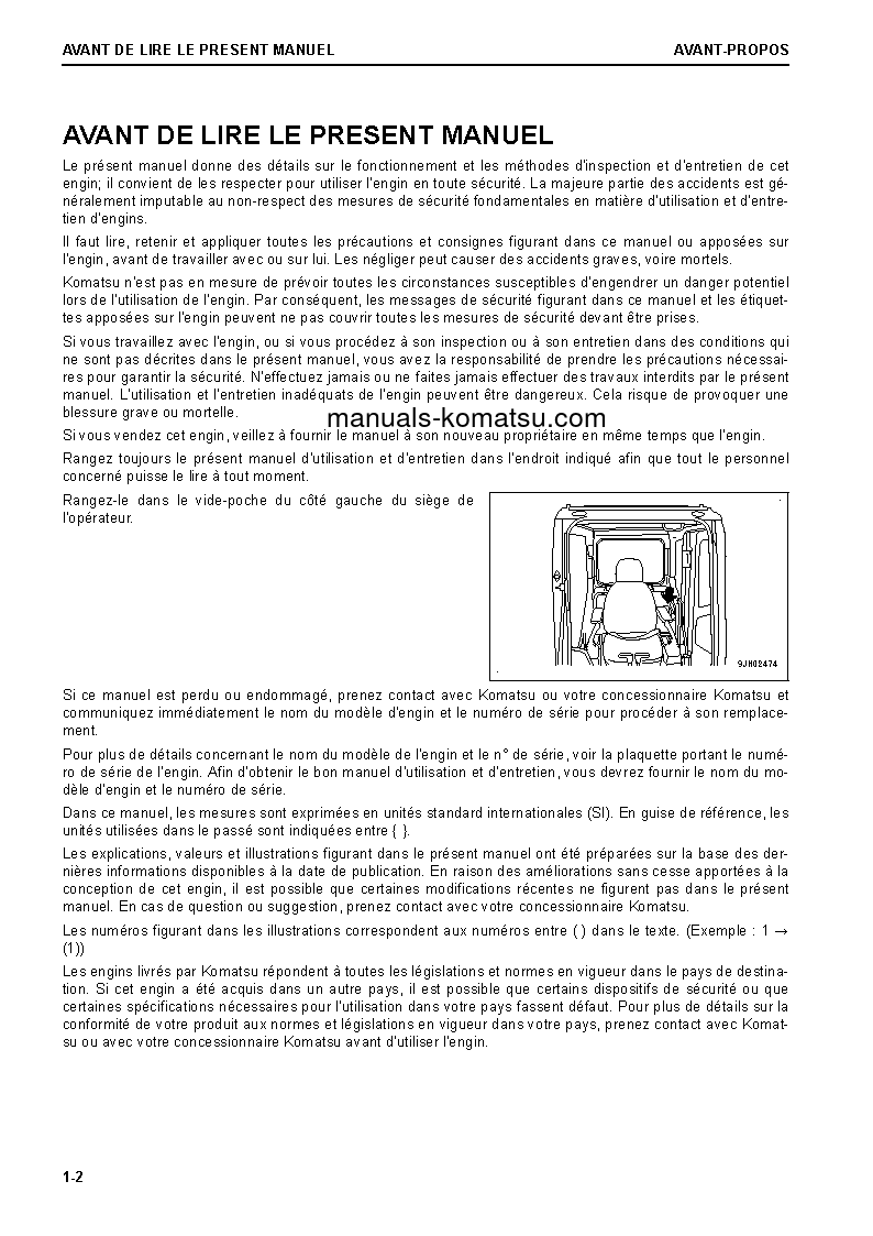 Protected: PC240NLC-11(GBR) S/N 95001-UP Operation manual (French)