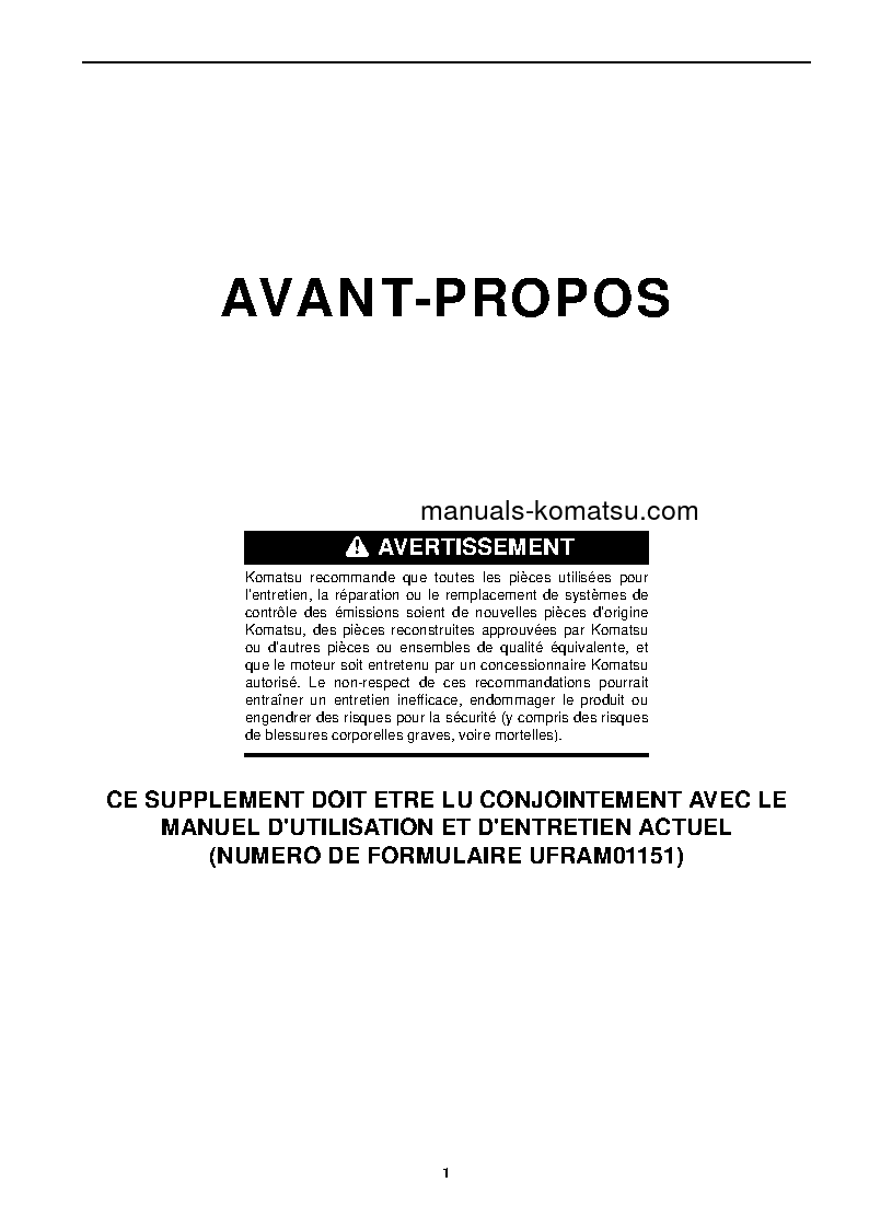 Protected: PC210LCI-10(GBR) S/N K65001-UP Operation manual (French)