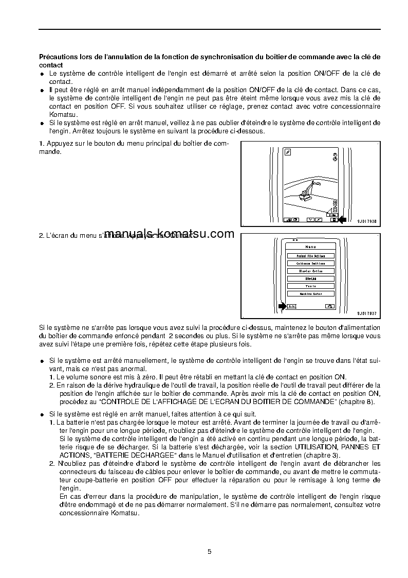 Protected: PC210LCI-10(GBR) S/N K65001-UP Operation manual (French)