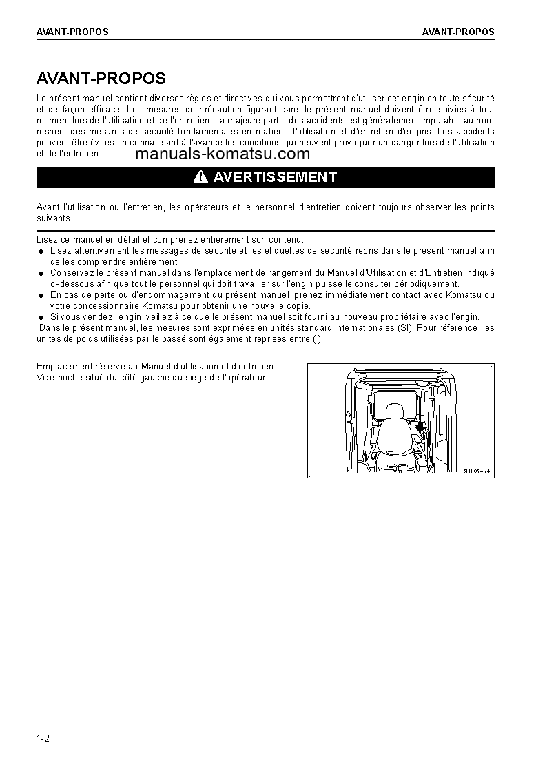 Protected: PC210-10(GBR) S/N K60600-UP Operation manual (French)