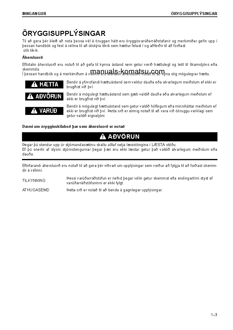 Protected: PC240LC-10(GBR) S/N K60256-UP Operation manual (Icelandic)
