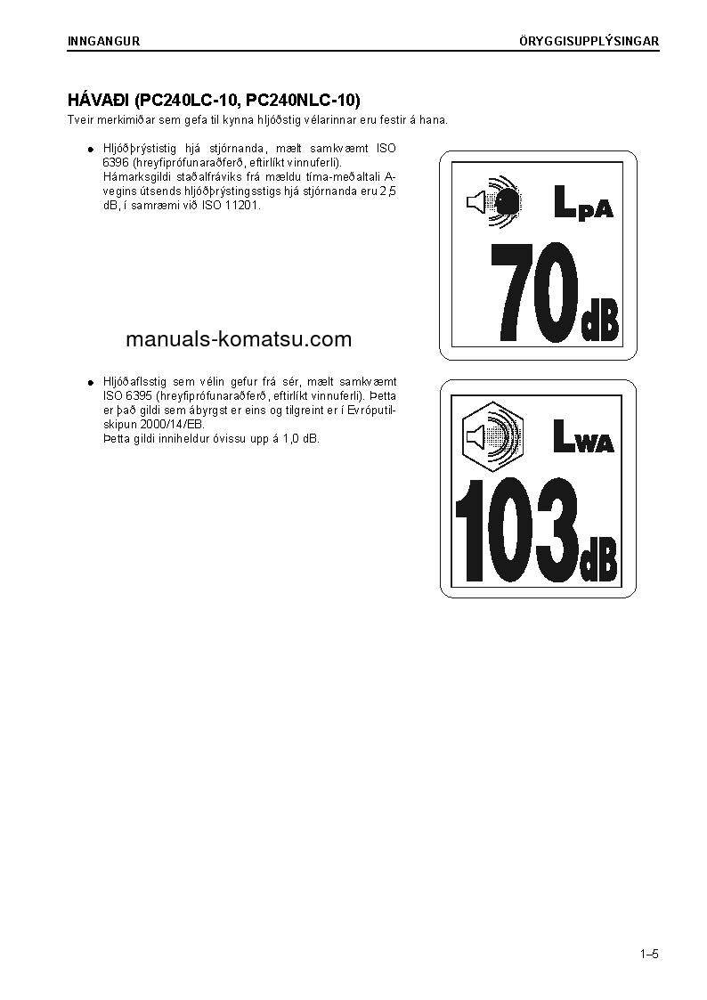 Protected: PC240LC-10(GBR) S/N K60256-UP Operation manual (Icelandic)