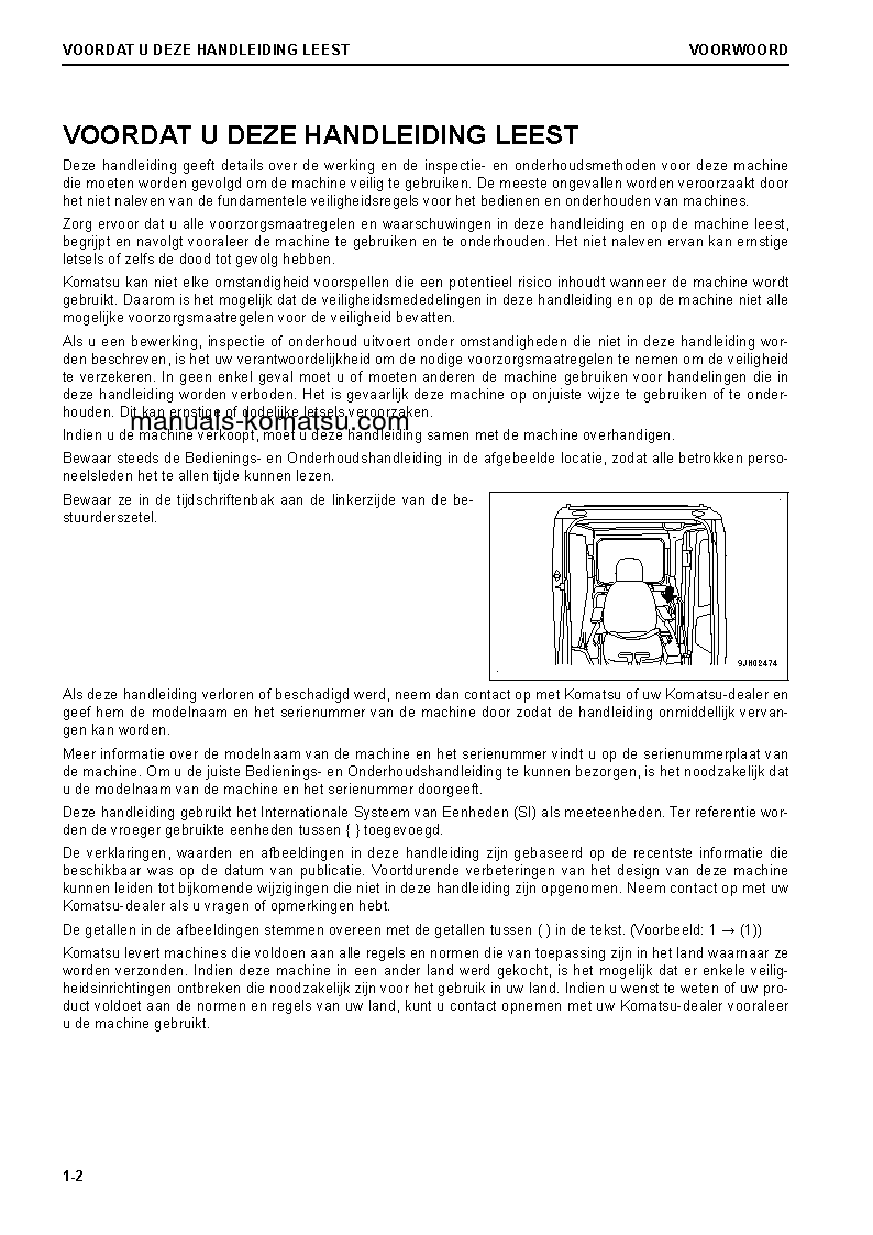 Protected: PC240LC-11(GBR) S/N K70001-UP Operation manual (Dutch)