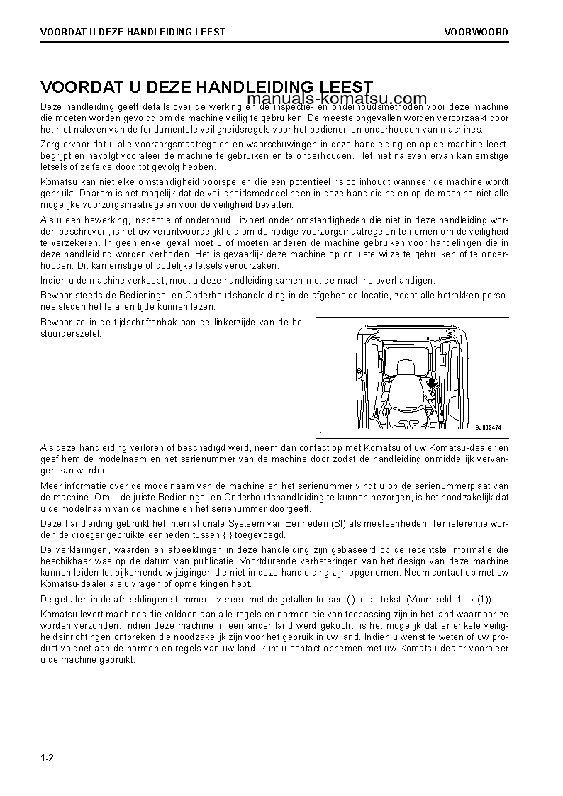 Protected: PC210-11(GBR) S/N K70001-UP Operation manual (Dutch)