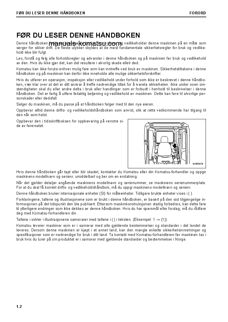 Protected: PC290NLC-11(GBR) S/N K70001-UP Operation manual (Norwegian)