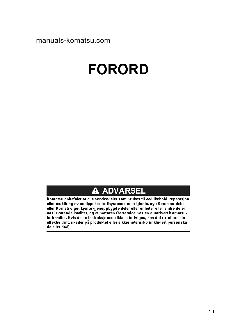 Protected: PC210-11(GBR) S/N K70001-UP Operation manual (Norwegian)