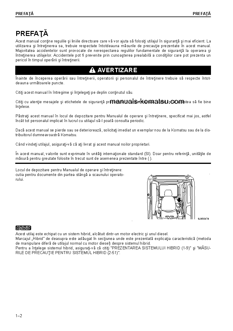 Protected: HB215LC-2(GBR) S/N K60001-UP Operation manual (Romanian)