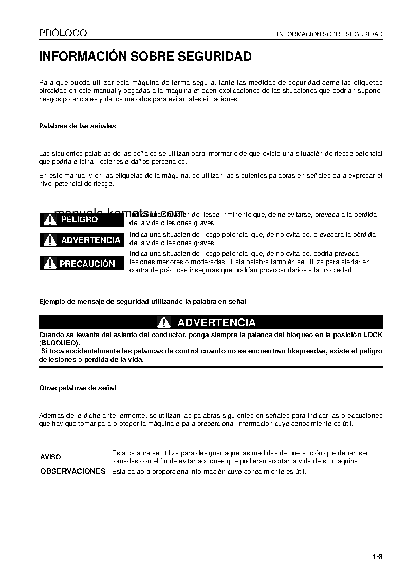 Protected: PC130-8(GBR) S/N C30001-UP Operation manual (Spanish)