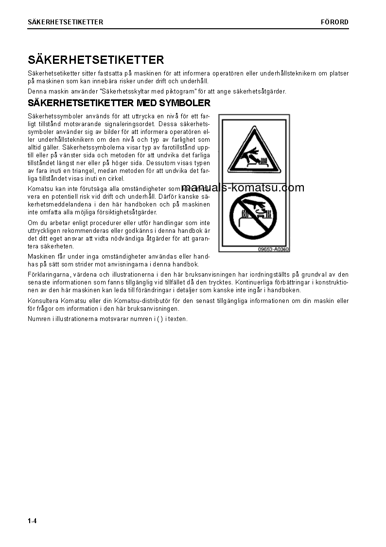 Protected: PC290NLC-11(GBR) S/N 35001-UP Operation manual (Swedish)