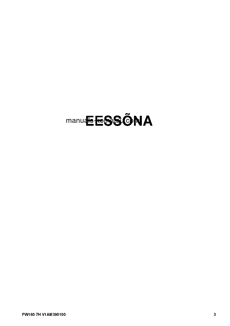 Protected: PW160-7(DEU) S/N H50051-UP Operation manual (Estonian)