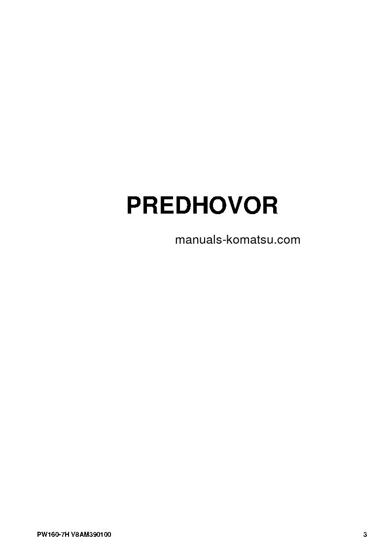 Protected: PW160-7(DEU) S/N H50051-UP Operation manual (Slovak)