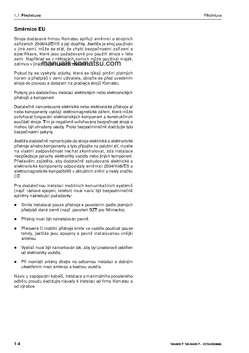 Protected: WA100M-7(DEU) S/N H62051-AND UP Operation manual (Czech)