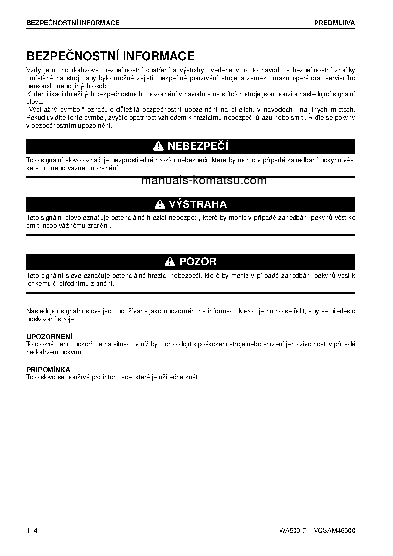 Protected: WA500-7(DEU) S/N H62051-AND UP Operation manual (Czech)