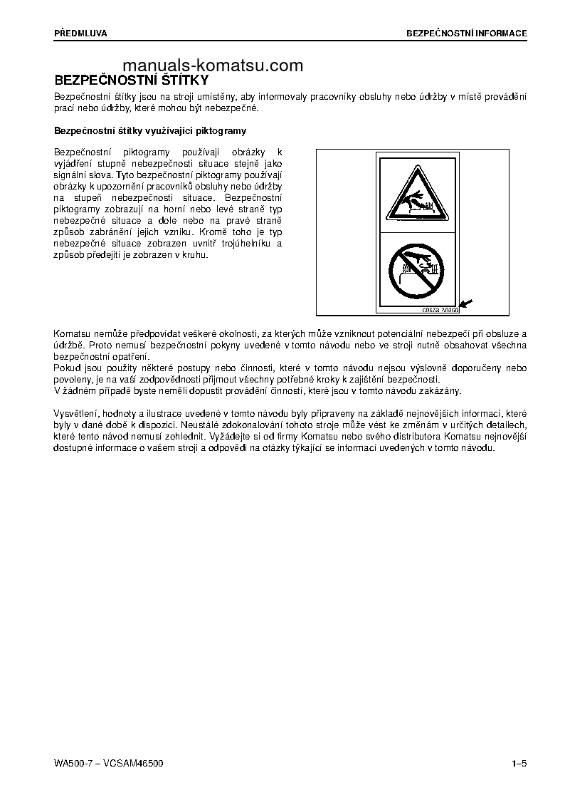 Protected: WA500-7(DEU) S/N H62051-AND UP Operation manual (Czech)