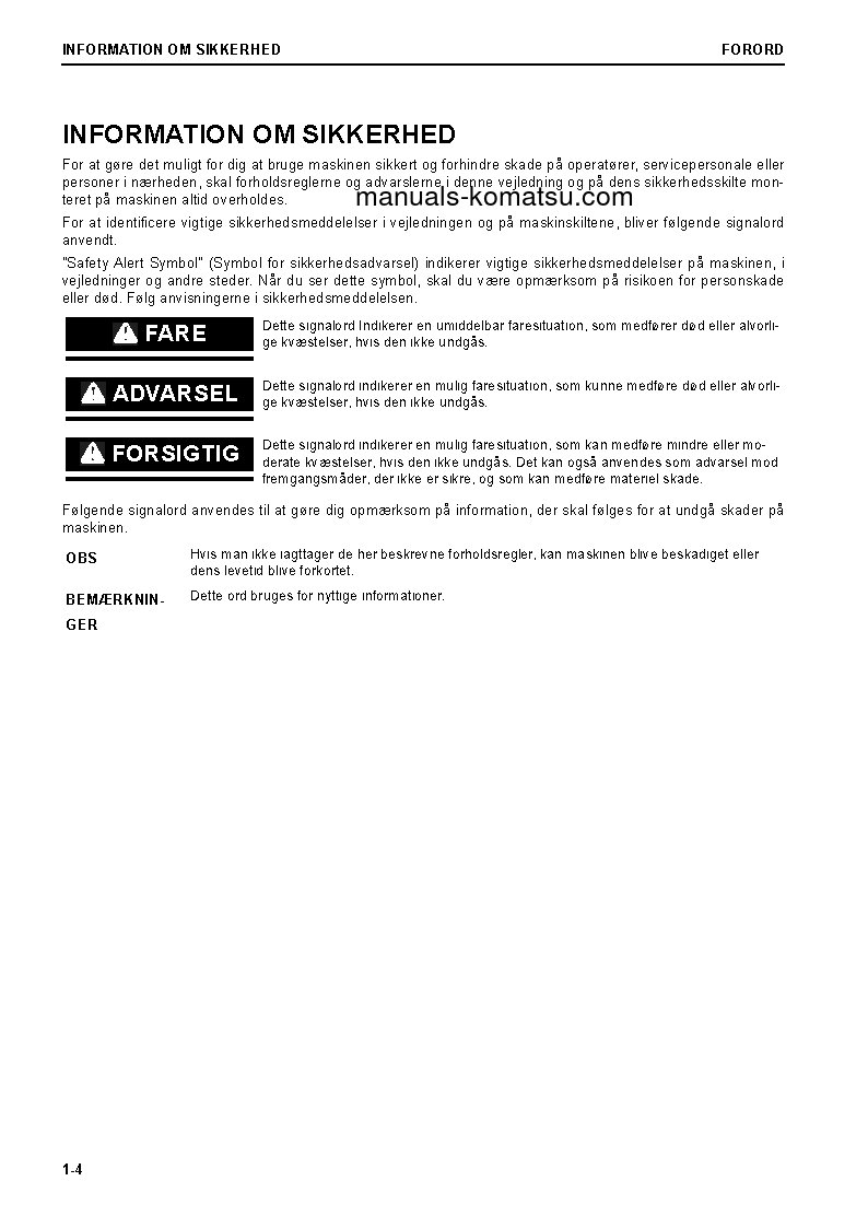 Protected: WA470-8(DEU) S/N H55051-UP Operation manual (Danish)