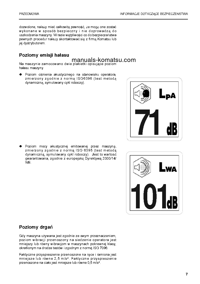 Protected: PW160-7(DEU) S/N H50051-UP Operation manual (Polish)