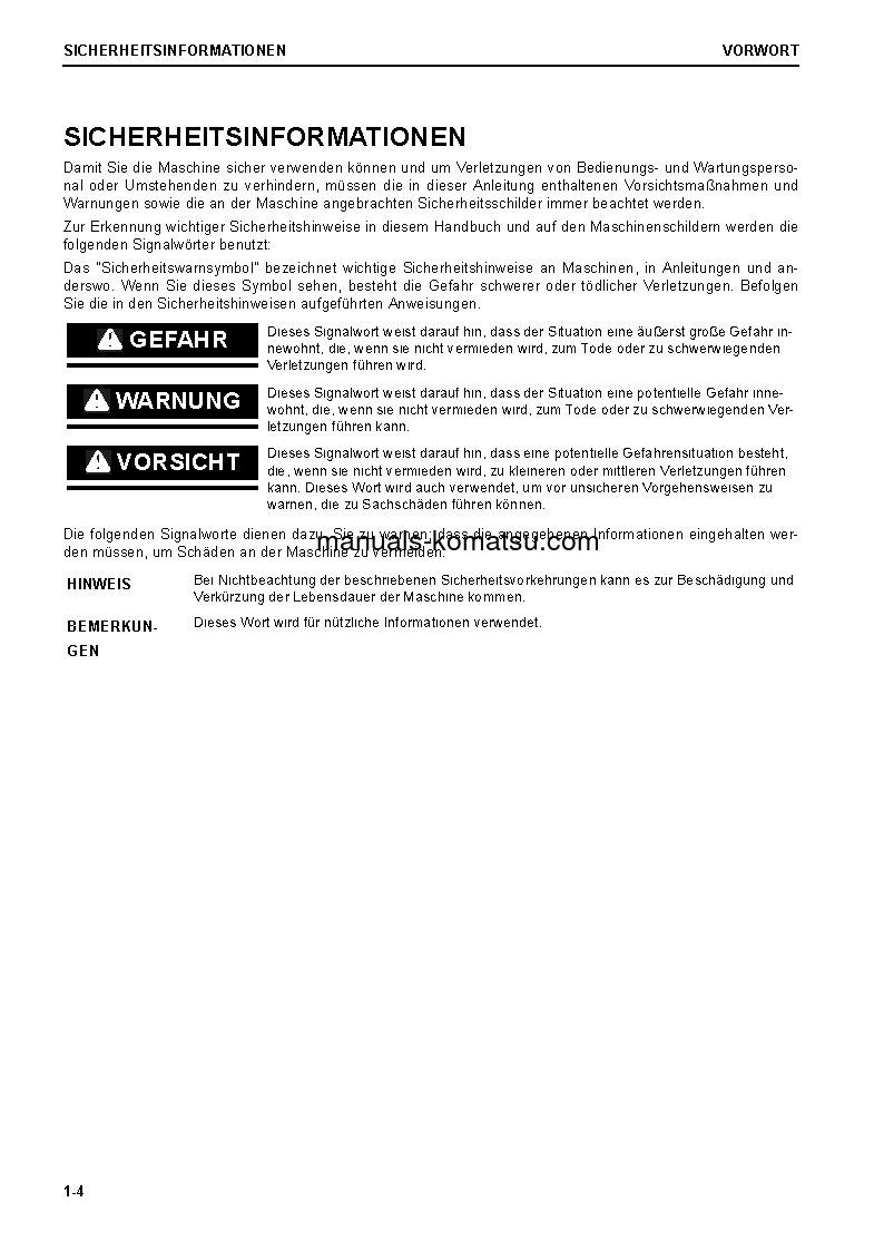Protected: WA470-8(DEU) S/N 100010-UP Operation manual (German)