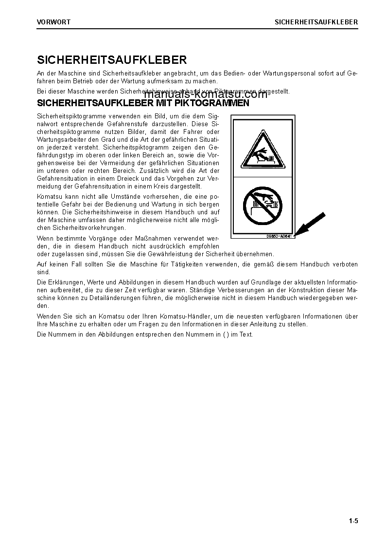 Protected: WA470-8(DEU) S/N 100010-UP Operation manual (German)