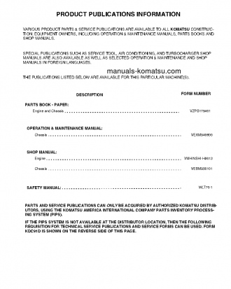 WA65-3(DEU) S/N H20761-UP Operation manual (English)