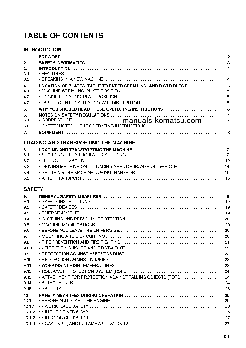 Protected: WA85-3(DEU) S/N HA960051-HA960129 Operation manual (English)