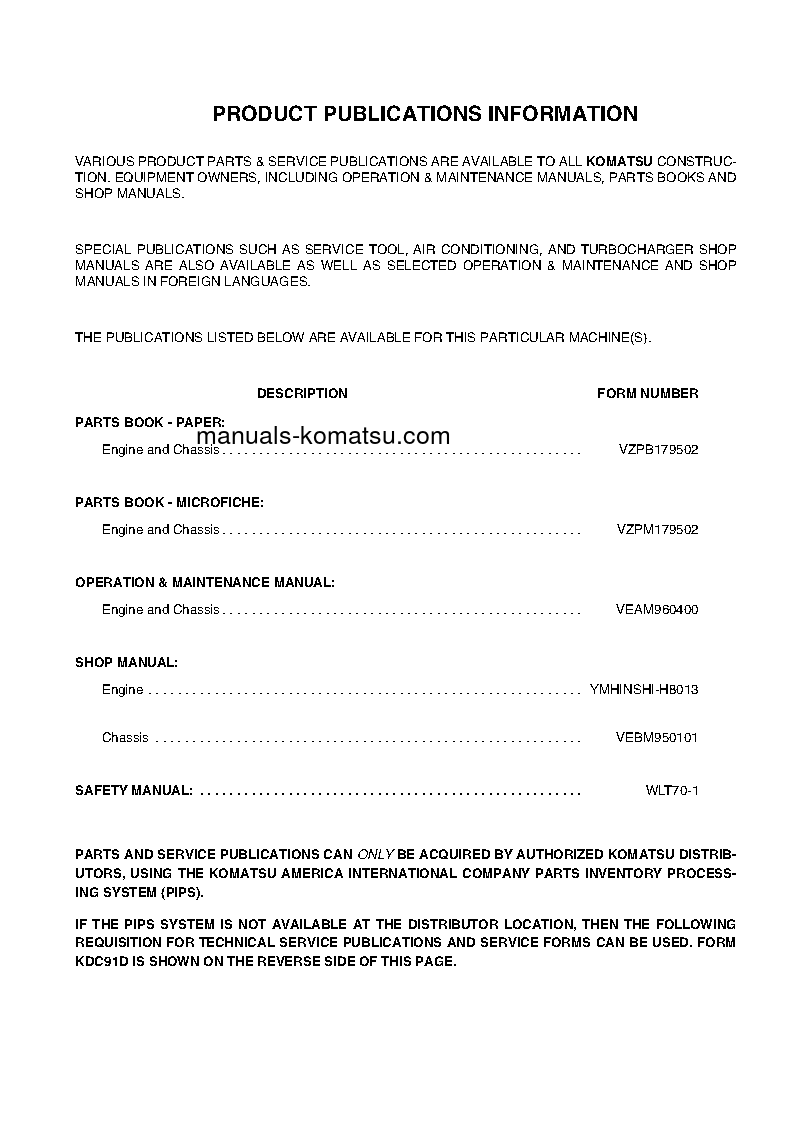 Protected: WA85-3(DEU) S/N HA960130-HA960165 Operation manual (English)